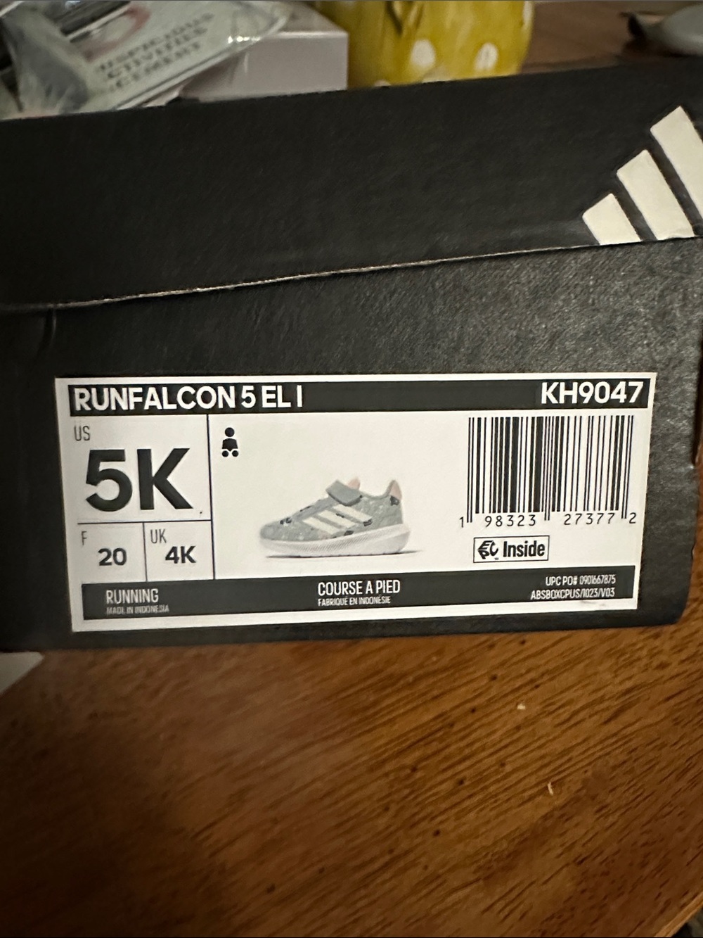 adidas Runfalcon 5 EL I Grey and White Toddler Sneakers